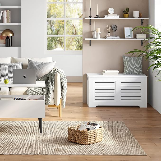 Long Wall Shelves, 55.1Inch Wooden Floating Shelves - Image 8