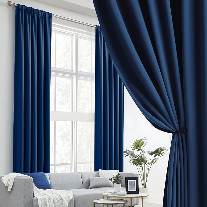 Blackout Curtains Thermal Insulated Blackout Drapes Window Treatment Panels - Image 2