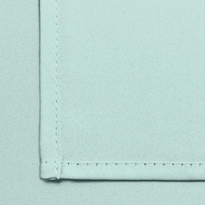 Yakamok Blackout Curtains 38x36 inch Aqua Thermal Drapes-Kitchen | 2 panels - Image 4