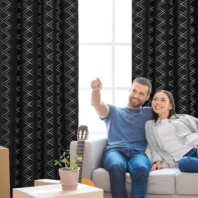 Deconovo Blackout Curtains, Energy Saving Curtains, 2 Panels, - Image 3