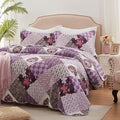 King Size Quilt Set 3 Pieces Lightweight Reversible Bedspread-98''x106'' Soft by LEAONME