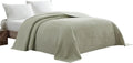 Beatrice Home Fashions Full Channel Chenille Bedspread, Sage | Soft, by BeatriceHomeFashions