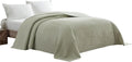 Beatrice Home Fashions Queen Channel Chenille Bedspread, Sage | Soft, by BeatriceHomeFashions