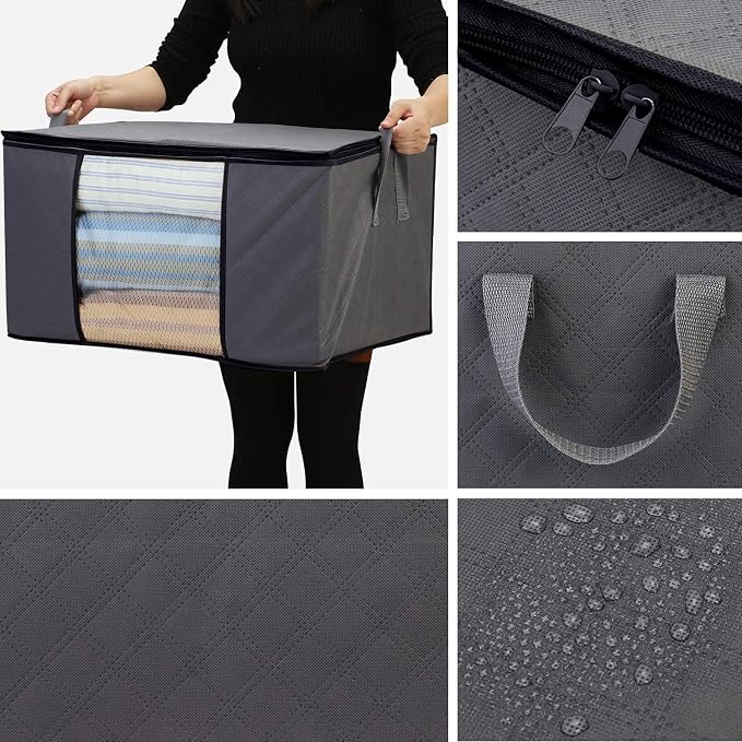 WiseLife Clothes Storage Bags 100L, Large Capacity Blanket Storage Containers - Image 3