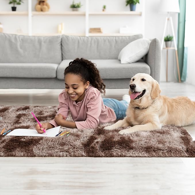 Fluffy Runner Rugs for Bedroom Aesthetic 2x6 Feet, Shag Soft Bedside Rug - Image 6