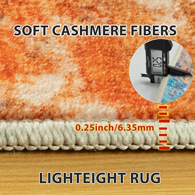 Aelenmu 10x14 Area Rugs for Living Room Washable Dining Room Colorful | Modern - Image 5
