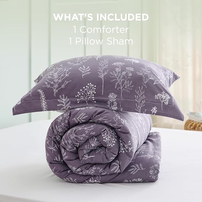 Bedsure Grayish Purple Twin/Twin XL Comforter Set - Image 7