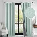 RYB HOME 100% Blackout Linen Textured Curtains 96 inches Long, Thermal by RYBHOME