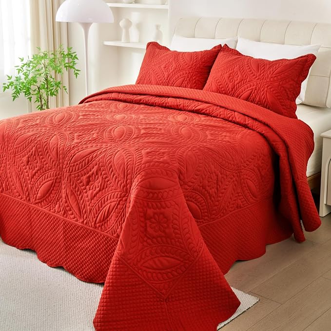 Cmfshape Oversize King Bedspread 128"x120", 3 Piece California King Quilt by cmfshape-quiltset