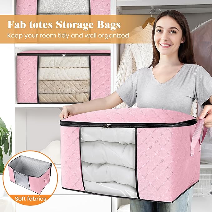 10 Pack Storage Bags for Clothes Blanket Storage Bins - Image 5