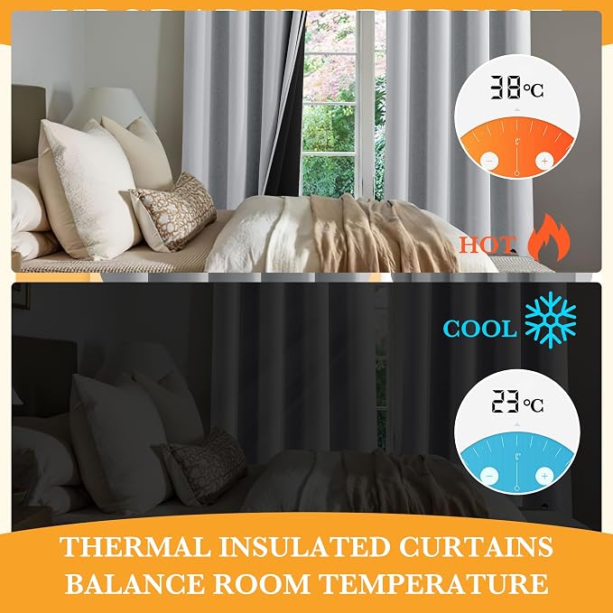 RYB HOME 100% Blackout Curtains - Image 5