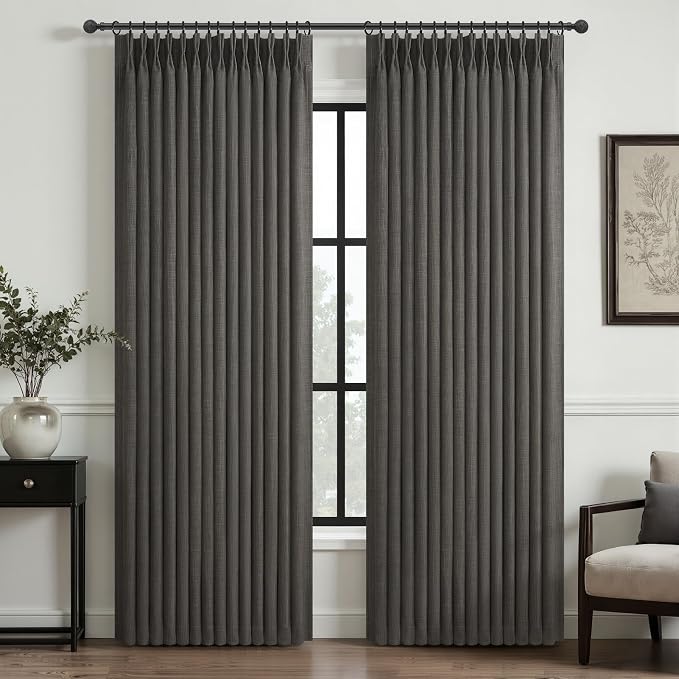 Pinch Pleated Blackout Curtains 90 Inches Long by PleatedDrapes