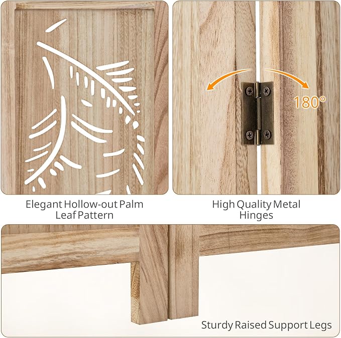 GIANTEX 4 Panel Boho Room Divider - Image 8