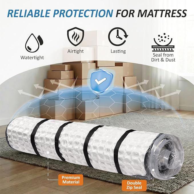 Foam Mattress Vacuum Bag with 4 Adjustable Straps, Twin/Twin XL | Heavy-Duty - Image 4