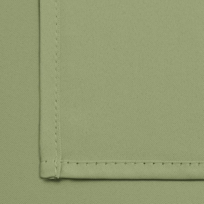 Yakamok Blackout Curtains 38x84 inch Sage Green Thermal Drapes-Bedroom | 2 - Image 6