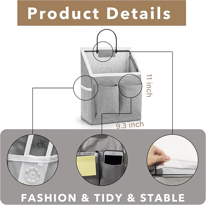 Kanrichu 2pcs Wall Hanging Storage Bag, Wall Hanging Baskets - Image 2