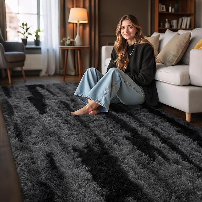 HOMORE 4x6 Area Rug for Bedroom, Fluffy Shaggy Rugs for Kids Boys Girls Room - Image 4