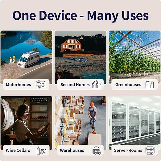 MarCELL Cellular Temperature, Humidity & Power Monitor (Verizon) - Made in The USA - RVs, Pet Safety Monitoring, Second Home Monitoring, Greenhouse Monitoring,- 24/7 Monitoring & Instant Alerts