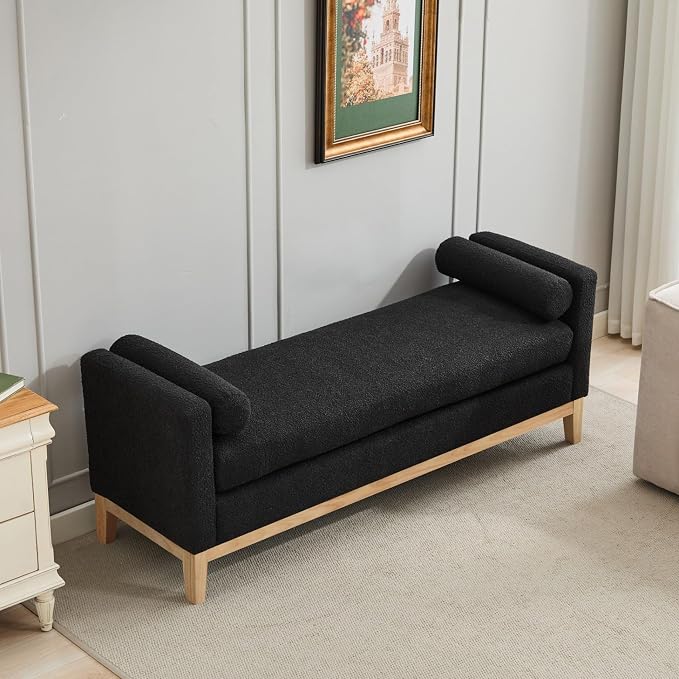 KEIKI Oversize Boucle Bench Ottoman - Image 4