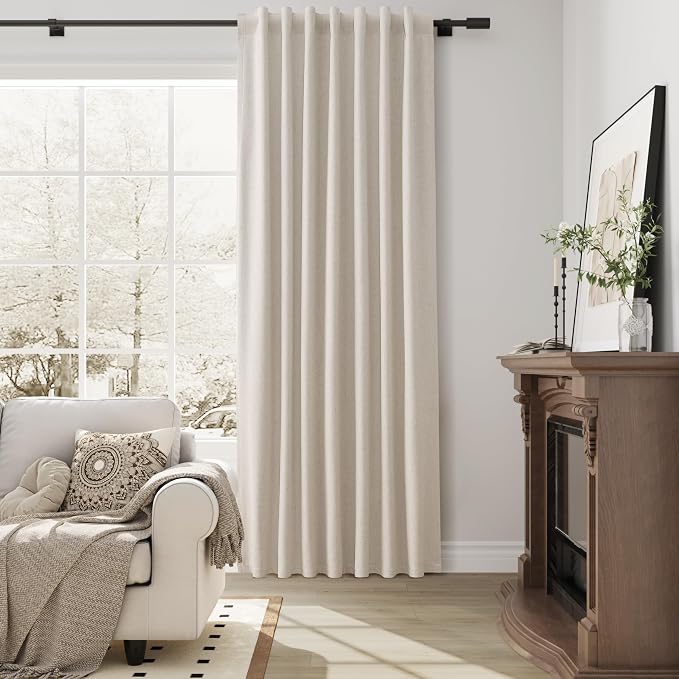 Natural Linen 100% Blackout Curtains - Image 6