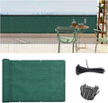 Custom Size 3'x1' Dark Green Balcony Privacy Screen 90% UV Block | Windscreen by SUNLAX