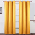 Yellow Thermal Blackout Curtains/42 x 95 Inch/Set of 2 Panels Room Darkening by Lemomo