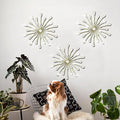ZEXUIRU 3 Set Gold Starburst Wall Art by ZEXUIRU