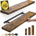 BAYKA Rustic Brown Floating Shelves 22.5in, Wall Mount Wood Shelf | Easy Install by Bayka