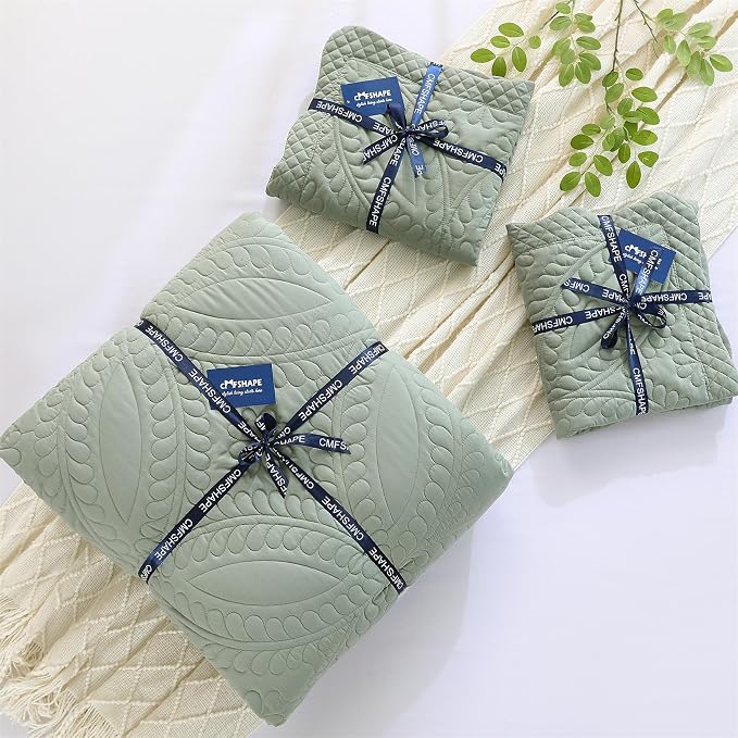 Cmfshape Oversize King Bedspread 128"x120", 3 Piece California King Quilt - Image 8