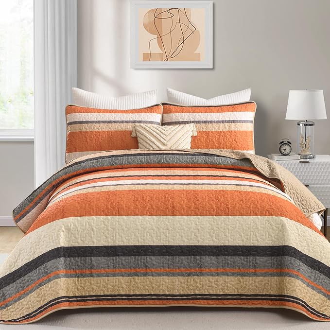 Dobuyly Boho Quilts Queen Size, Breathable All-Season, 3-Piece Set Fits Queen - Image 2