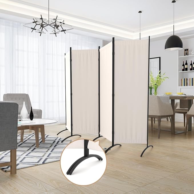 Room Divider 4 Panel Folding Screen Portable Wall - Image 6