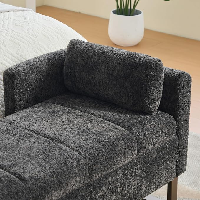 64" King Size End of Bed Storage Bench - Image 8