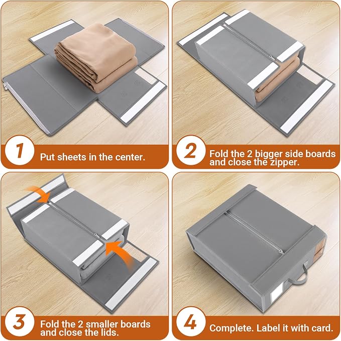 StorageTastic Bed Sheet Closet Organizers and Storage Under Bed Storage | - Image 4