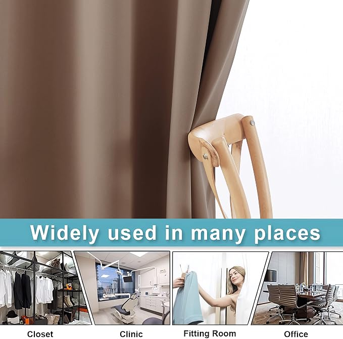 RYB HOME Privacy Curtain for Sliding Glass Door Living Room Locker Bedroom | - Image 5