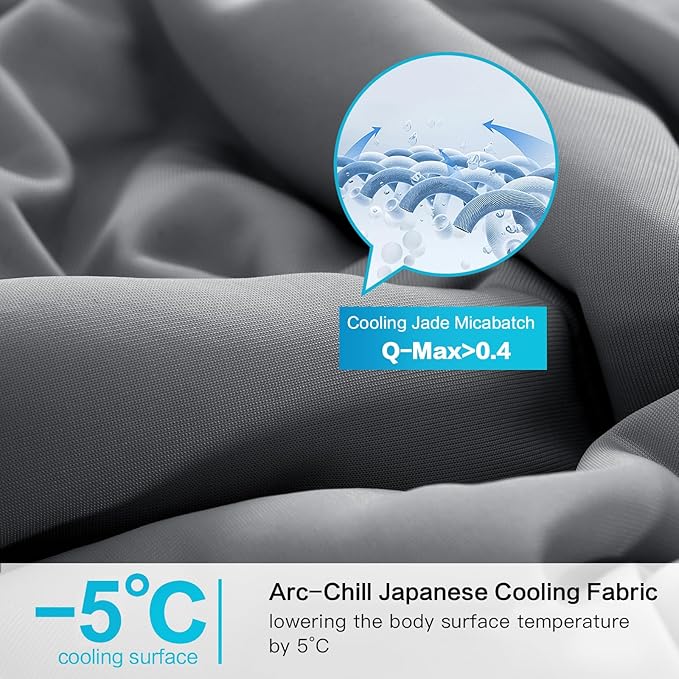 EASELAND Cooling Comforter King, Cold Touch Fabric Absorbs Body Heat, Double-Sided Cool Design Soft Fluffy Cooling Blanket for Night Sweats Hot Sleeper (Dark Gray, King(108"x90"))