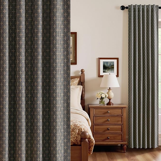 MIULEE 100% Blackout Decorative Linen Curtains by MIULEE