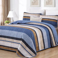 Dobuyly Full Size Dteiped Quilt Set, Breathable All-Season, 3-Piece Set Fits by Dobuyly
