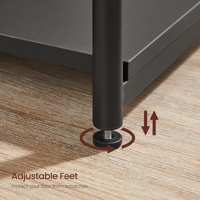 VASAGLE Side Table, Small End Table, Tall Nightstand, Steel Frame | - Image 8