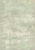 2x3 Washable Entryway Rug: Modern Abstract Soft Carpet Green Cream | by FXRHLP