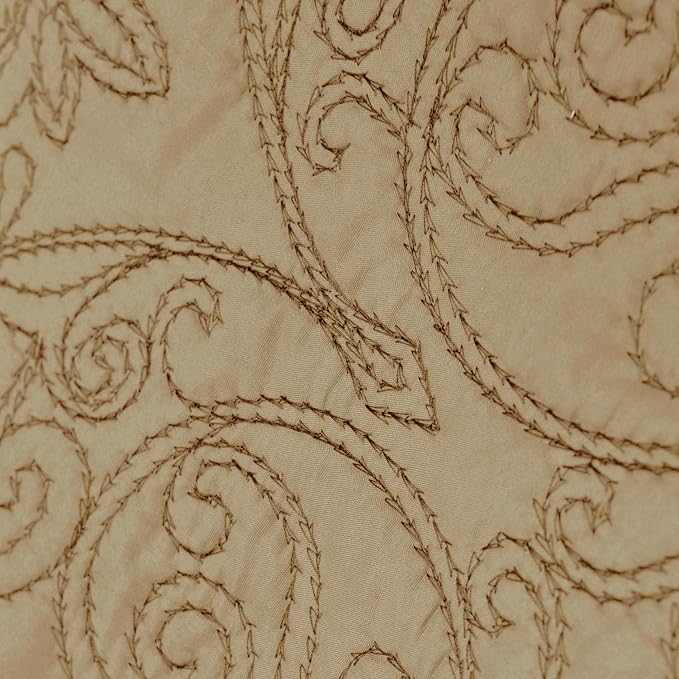 Home Soft Things Damask 4 Piece Bedspread Set, Scalloped Edge Reversible Quilt - Image 4