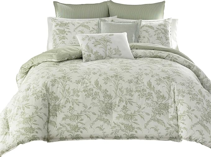 Laura Ashley - Queen Size Bonus Comforter Set, Reversible Cotton Bedding - Image 6