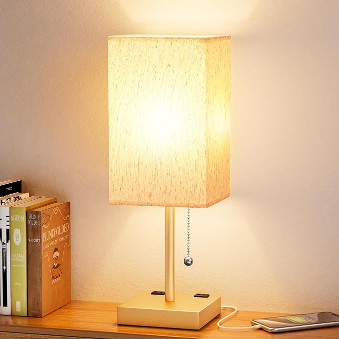 Gold Bedside Lamp for Bedroom - Image 6