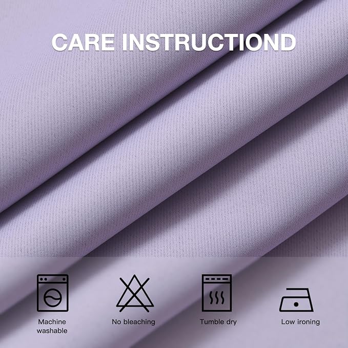 COSVIYA Grommet Room Darkening Lilac Curtains 90 inch Long - Image 6