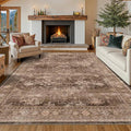Boho Taupe Brown 5x7 Living Room Rug by HazoHaus