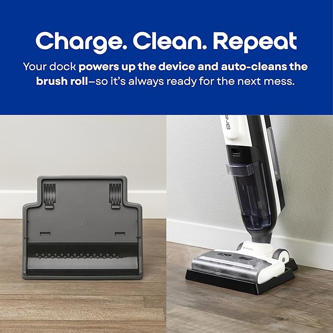 BRAWNIX Wet Dry Vacuum and Mop for Hard Floors | Digital Display | Great for Sticky Messes, Pet Hair, Picks Up Debris & Deep Scrubs | Self Cleaning | Vacuum Cleaner for Hard Floors and Area Rugs