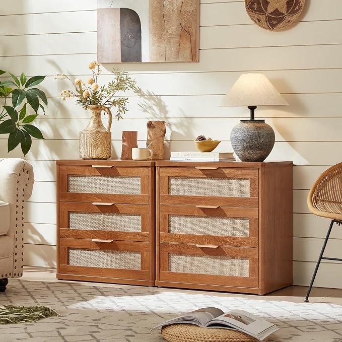 LEYAOYAO Rattan 23" Nightstands Set of 2 - Image 6