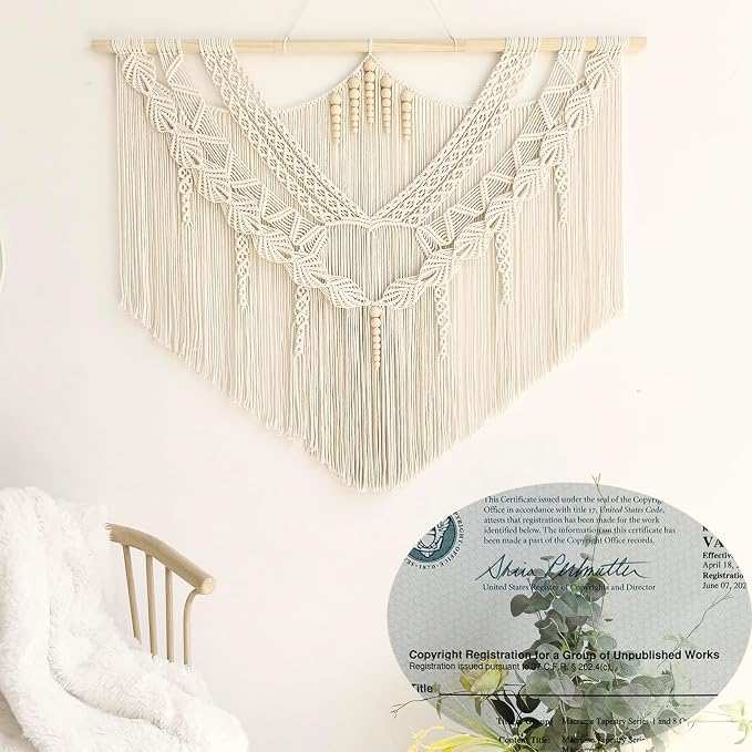 Achart Macrame Wall Hanging Large- Boho Wall Decor- large wall art- Wall Decor - Image 5