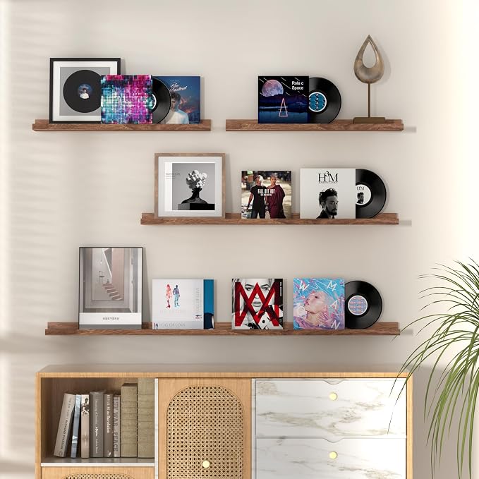 Fun Memories Picture Ledge Shelf, 32 Inch Floating Shelves Set of 2, Large - Image 2