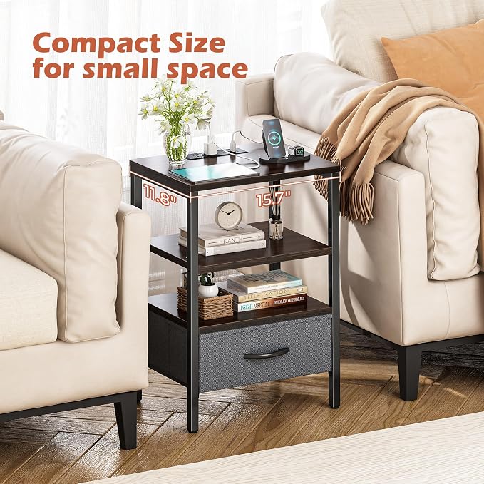 SUPERJARE Nightstand Set of 2 - Image 9