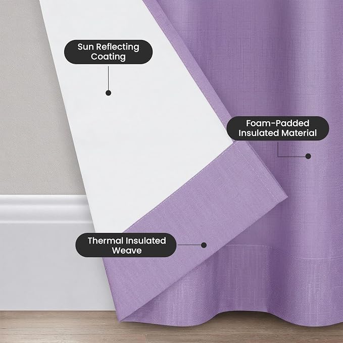 ECLIPSE Kendall Modern Blackout Thermal Rod Pocket Window Curtain - Image 2